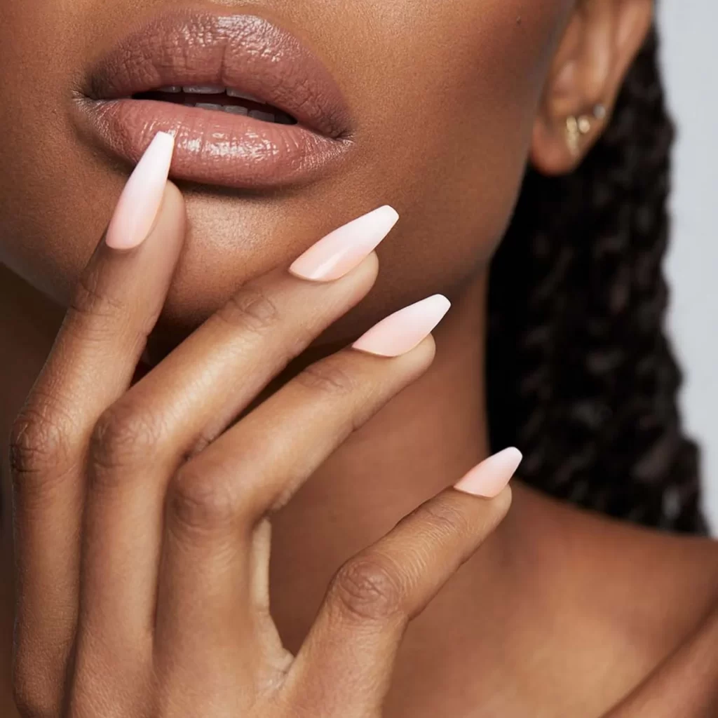 Dark skinned woman with beautiful nails