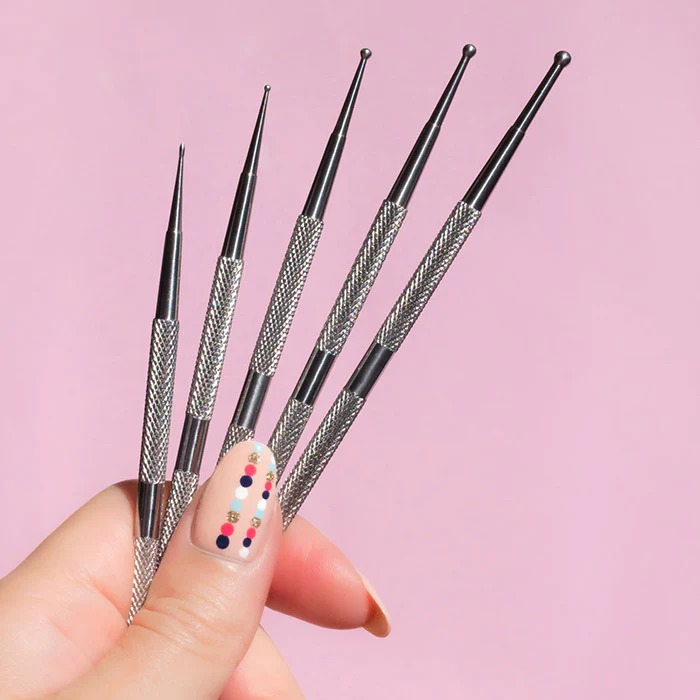 Dotting tools, which are nail art tools