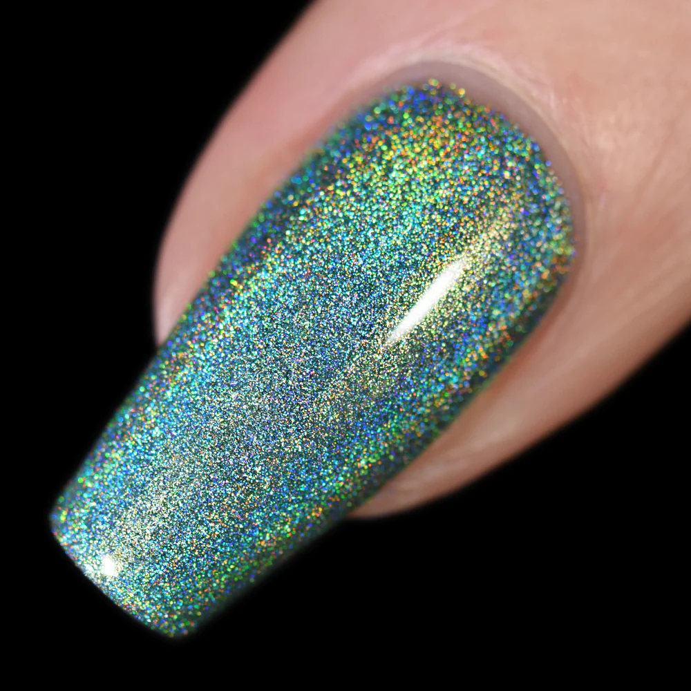 A woman's nail is shiny and attractive with a cheerful mint green nail shade