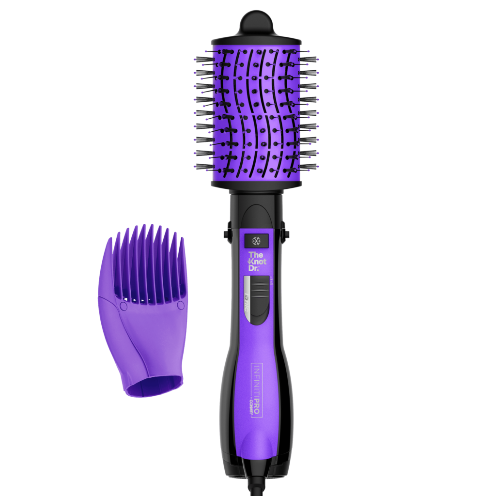 Detangling Hot Air Brush in purple color