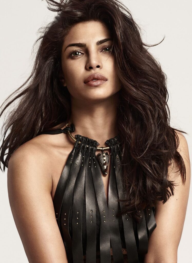 Priyanka, the beauty influencer, wears a black dress