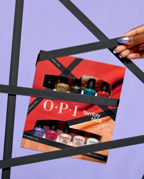 Terribly Nice, OPI Winter 2023 nail polish collection display, Nail Lacquer formula