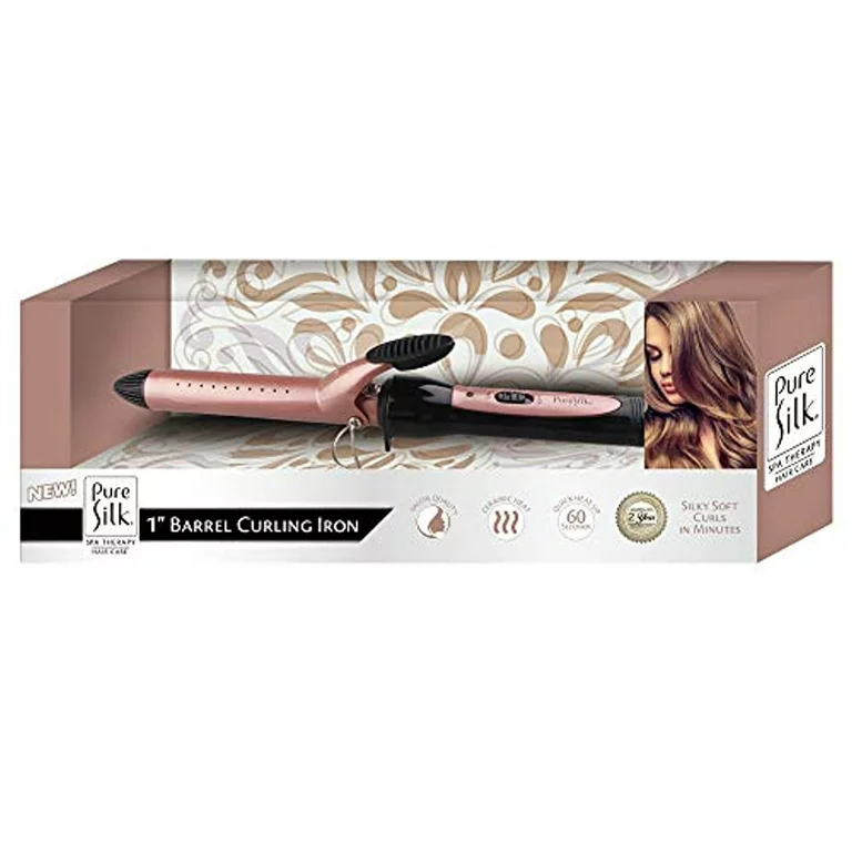 Pure Silk’s Heatless Curler. Curling iron. pink curling iron