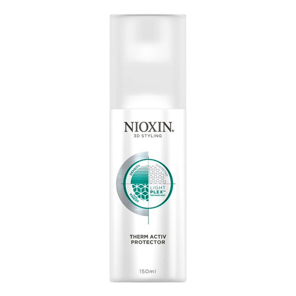 Nioxin 3D Styling Therm Activ Protector. Heat hair protection.