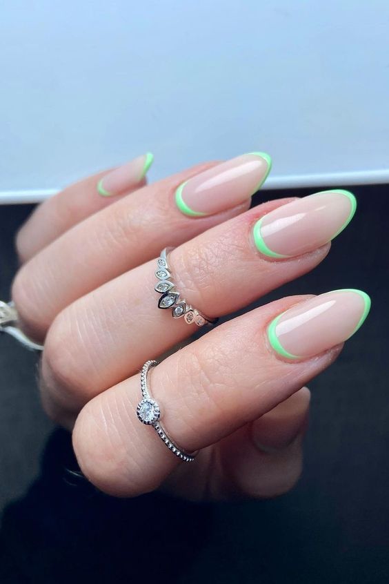 French Tip Nail Ideas. Reverse French Manicure