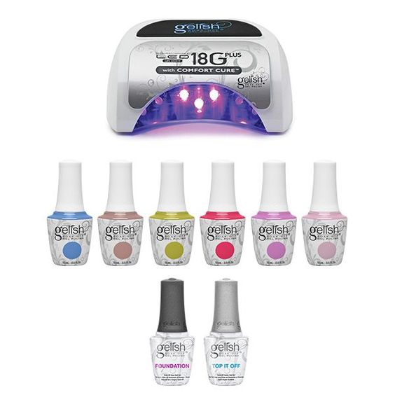 Gelish Up In The Air Summer Combo - Collection Gel Kit & 18G Light Plus. Gelish products.