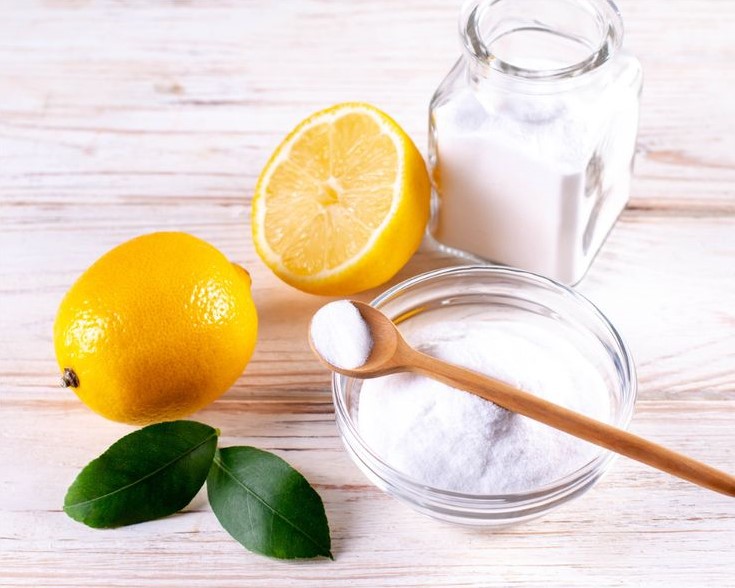 Baking Soda and Lemon Juice Scrub to remove nail stains. Quick Home Remedies to Remove Stains.