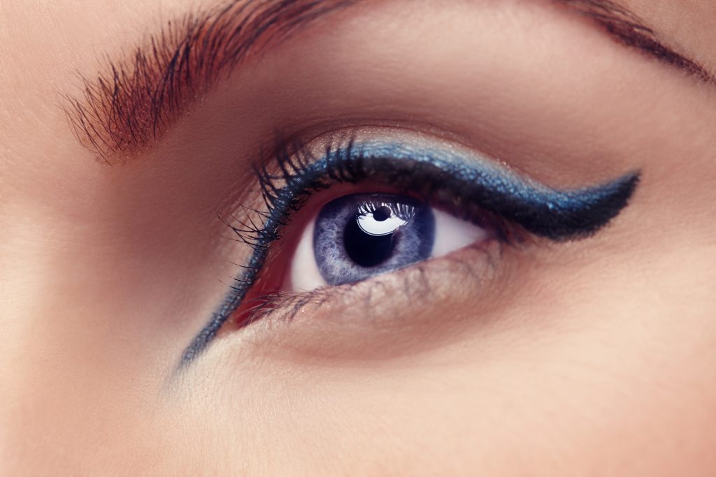 The eyes are the window to the soul. black and blue eyeliner.