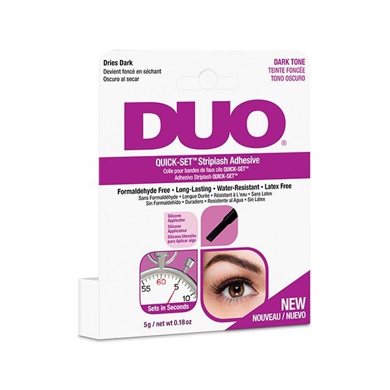 Duo QUICK-SET Striplash Adhesive 0.18 oz Dark Tone. lash glue.