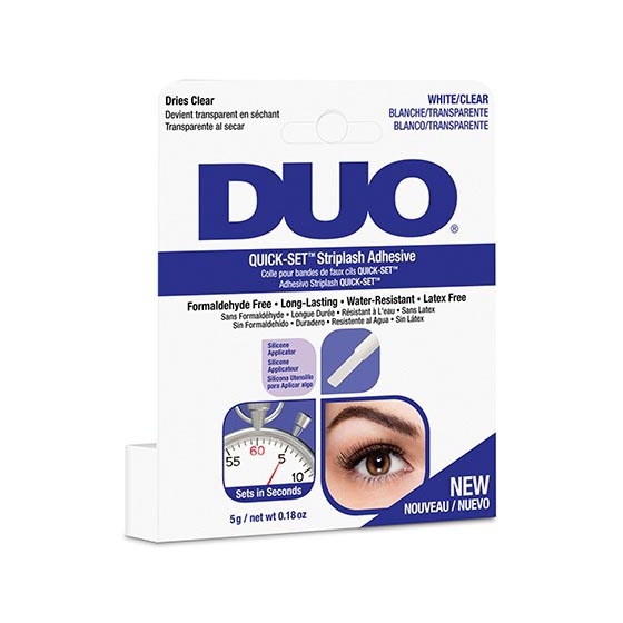 Duo QUICK-SET Striplash Adhesive 5 g White/Clear. lash glue.
