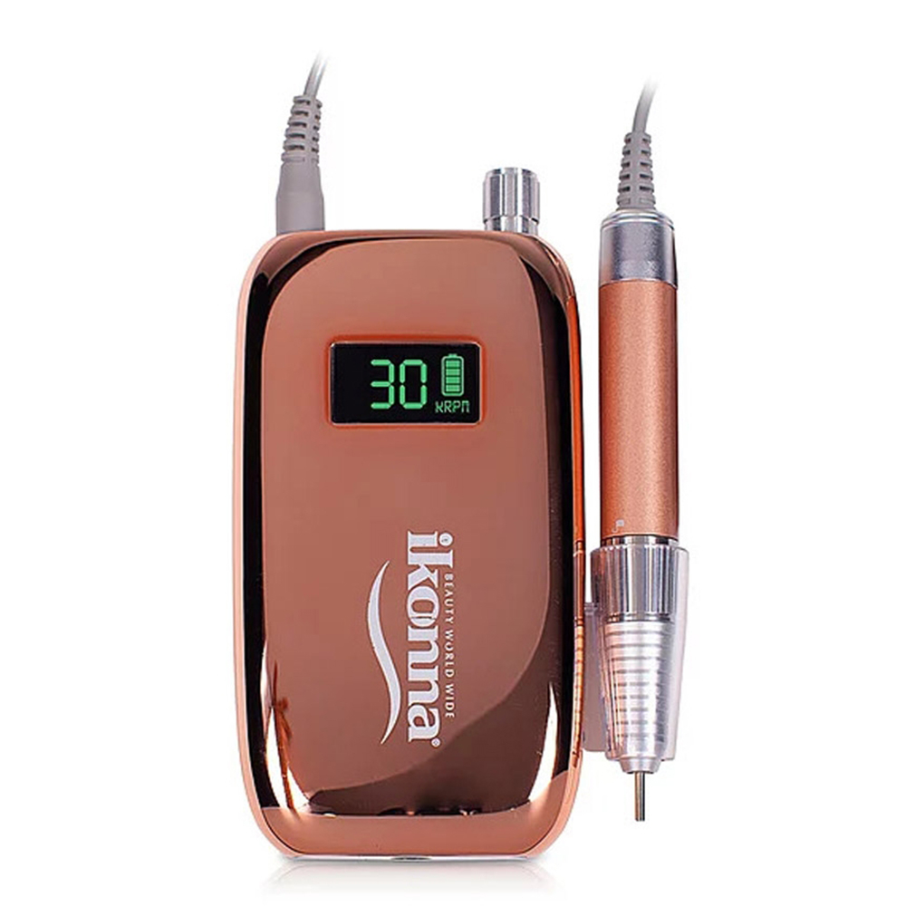 Ikonna Cordless Drill Machine 10/35000RPM Rose Gold IP-DXR. Cordless Nail Drills.
