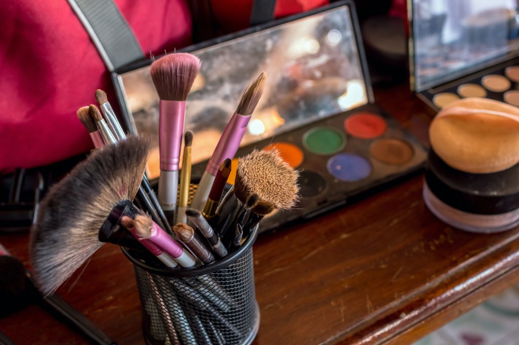 Closeup makeup brush