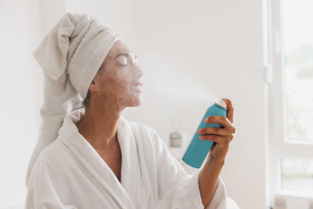 Face Hydration. Woman Enjoying At The Beauty Spa Centre