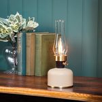 Abbott Lantern LED Lamp with Chimney 10.5H - Ivory
